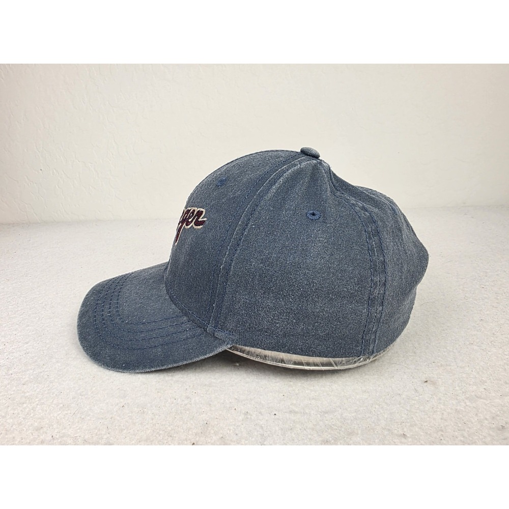 Vintage Bob Seger Denim‎ Blue Embroidered Spellout Logo Strapback Hat Adjustable - Picture 2 of 8